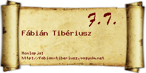 Fábián Tibériusz névjegykártya